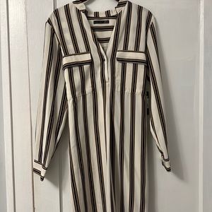 Black Tape Striped Dress NWT